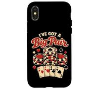 Poker Cards Aces Spade Vintage I've Got A Big Pair Case for iPhone X/XS