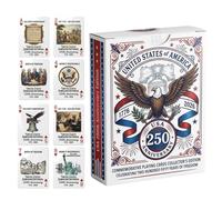 Poker Cards - American Heritage Set, Commemorative Foil Embossed Box with Smooth Glide Coating, Traditional Bridge Bridge Grip, Ideal for Festivals Parties Gatherings Adults