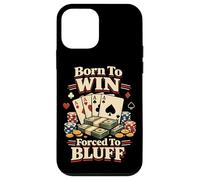 Poker Cards Bluffing Vintage Born To Win Forced To Bluff Case for iPhone 12 mini