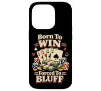 Poker Cards Bluffing Vintage Born To Win Forced To Bluff Case for iPhone 14 Pro