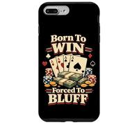 Poker Cards Bluffing Vintage Born To Win Forced To Bluff Case for iPhone 7 Plus/8 Plus