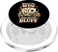 Poker Cards Bluffing Vintage Born To Win Forced To Bluff PopSockets PopGrip for MagSafe
