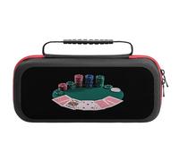 Poker Cards Chips on Table Fashion Slim Carrying Case for Switch Hard Portable Protective Cover for Game Card