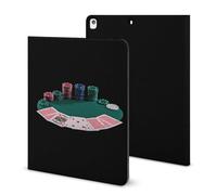 Poker Cards Chips on Table Funny Tablet Case with Pen Slot Lightweight Hard Protective Cover Compatible with iPad 2020/Pro 2020/Pro 2021/Air4/Air5