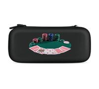 Poker Cards Chips on Table Printed Slim Carrying Case for Switch Hard Portable Protective Cover for Game Card