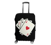 Poker Cards Four Aces1 Luggage Covers for Suitcase M | Funny Travel Baggage Suitcase Cover Washable Protector 19-32 Inch