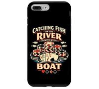 Poker Cards Full House Vintage Catching Fish On The River Case for iPhone 7 Plus/8 Plus