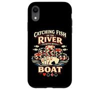 Poker Cards Full House Vintage Catching Fish On The River Case for iPhone XR