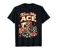 Poker Cards Pun Vintage Kiss My Ace T-Shirt
