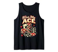 Poker Cards Pun Vintage Kiss My Ace Tank Top