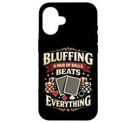 Poker Cards Vintage Bluffing A Pair Of Balls Beats Case for iPhone 16