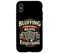 Poker Cards Vintage Bluffing A Pair Of Balls Beats Case for iPhone X/XS