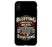 Poker Cards Vintage Bluffing A Pair Of Balls Beats Case for iPhone XS Max