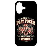 Poker Cards Vintage Born To Play Poker Forced To Work Case for iPhone 17