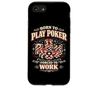 Poker Cards Vintage Born To Play Poker Forced To Work Case for iPhone SE (2020) / 7/8