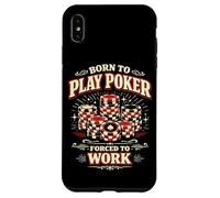 Poker Cards Vintage Born To Play Poker Forced To Work Case for iPhone XS Max