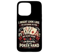 Poker Cards Vintage I'd Rather Be Playing Poker Case for iPhone 15 Pro Max
