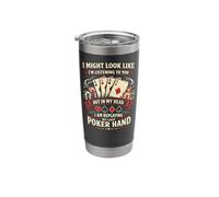 Poker Cards Vintage I'd Rather Be Playing Poker Stainless Steel Insulated Tumbler