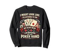 Poker Cards Vintage I'd Rather Be Playing Poker Sweatshirt