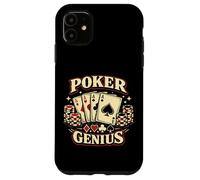 Poker Cards Vintage Poker Genius Case for iPhone 11