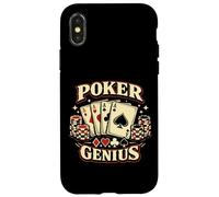 Poker Cards Vintage Poker Genius Case for iPhone X/XS