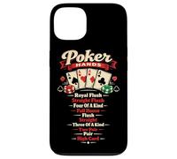 Poker Cards Vintage Poker Hands Royal Flush Straight Flush Case for iPhone 13