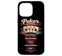 Poker Cards Vintage Poker Hands Royal Flush Straight Flush Case for iPhone 14 Pro Max