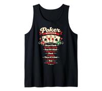 Poker Cards Vintage Poker Hands Royal Flush Straight Flush Tank Top