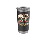 Poker Cards Vintage Texas Hold'em Proud Player Stainless Steel Insulated Tumbler