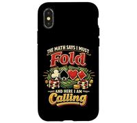 Poker Cards Vintage The Math Says I Must Fold And Here I Am Case for iPhone X/XS
