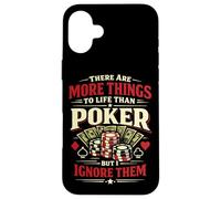 Poker Cards Vintage There Are More Things To Life Than Poker Case for iPhone 16 Plus