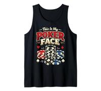 Poker Cards Vintage This is My Poker Face Tank Top