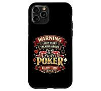 Poker Cards Vintage Warning I May Start Talking About Poker Case for iPhone 11 Pro