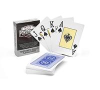 Poker Cards | Waterproof Plastic Playing Cards UK | Professional 100% Plastic, Blue Backs | Jumbo Index | 54 Cards + 2 Jokers | Texas Hold'em, Bridge, Blackjack