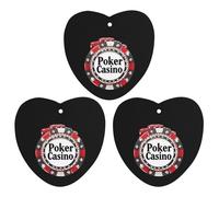 Poker Casino Car Air Freshener 3-pack Aromatherapy Tablets Hanging Scented Cards for Rooms Bathrooms Wardrobe Love form