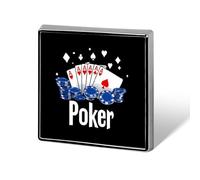 Poker Casino Square Metal Brooches 1 Inch Decorative Badges Exquisite Decorations Pins for Clothing