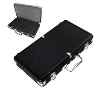 Poker Chip Box 300 Pieces Capacity Aluminum Alloy Matte Black