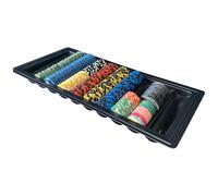 Poker Chip Case - Poker Chip Tray Dealer Holder | casinno Tokens Holding Tray | Dealer Table Chips Plate | Betting Tokens Supporting Boards For Casinos, Home Playing Board Games Accessory
