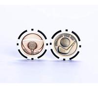 Poker Chip Golf Ball Marker | Society Golf Prize | Nearest the Pin Longest Drive | Father & Son Challenges | Small Golf Gift (Pack of 2) | Gift For Golfers