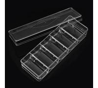 Poker Chip Holder, Poker Chip Case - Acrylic 5 Grid Card Case, Clear Acrylic Chip Trays for Standard Size Chips, Clay Chips, 10 Trays