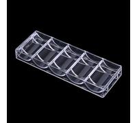 Poker Chip Rack - Acrylic Storage Box | Transparent Organizer Case, Gambling Game Holder, Secure Lid Container for Chips Card Table Accessories Players Tournament Entertainment