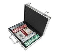Poker Chip Set - Aluminum Case, Style Chips, Compact Travel Size, Tabletop Game Design | Social Card Family Reunions Party Events Sa