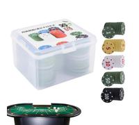 Poker Chip Set Bulk - Gambling Tokens Pack, gamings coin Collection, Organized Value Marker System, Protective Case Storage Solution | Travel Events Birthday Gatherings Office Entertainment Use