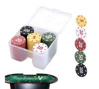 Poker Chip Set Bulk - Gambling Tokens Pack, gamings coin Collection, Organized Value Marker System, Protective Case Storage Solution | Travel Events Birthday Gatherings Office Entertainment Use