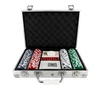 Poker Chip Set - No-Denomination Party Accessories, Professional Poker Chips with Carrying Case, Sturdy Entertainment Place-Style Game Set for Players, Collectors Ideal for Home, Family Game Night