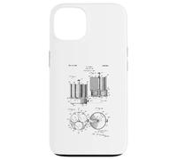 Poker Chip Set Patent Blueprint Retro Poker Player Drawing Case for iPhone 13