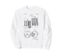 Poker Chip Set Patent Blueprint Retro Poker Player Drawing Sweatshirt
