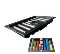 Poker Chip Tray - Chip Tray Holder Organizer, Dealer Discard Card Storage Rack, Effortless Durable Table Game Accessory | Professional Card Table Organization For Poker Tournament Game