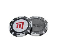 Poker Chip With Magnetic Ball Marker Black