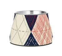 Poker Cowboy Plaid Bowls for Pets Elevated Stainless Steel Feeder Pets Bowl for Slow Feed Dogs Slow Down Eating plato de comida para perros